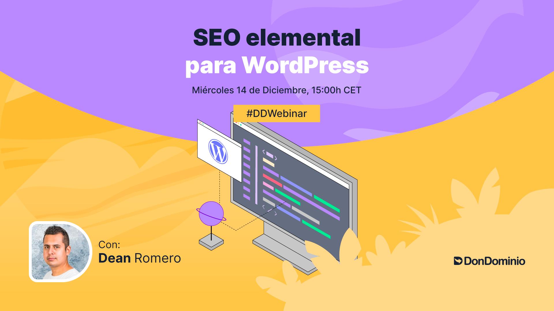 DDWebinar SEO elemental para WordPress con Dean Romero